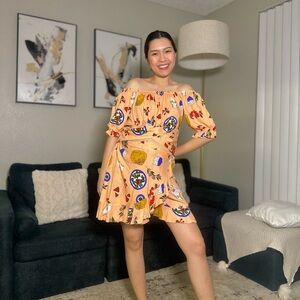 Prima Co-ord Set | Matching Top & Skort | Semi Cropped Top | PEACH